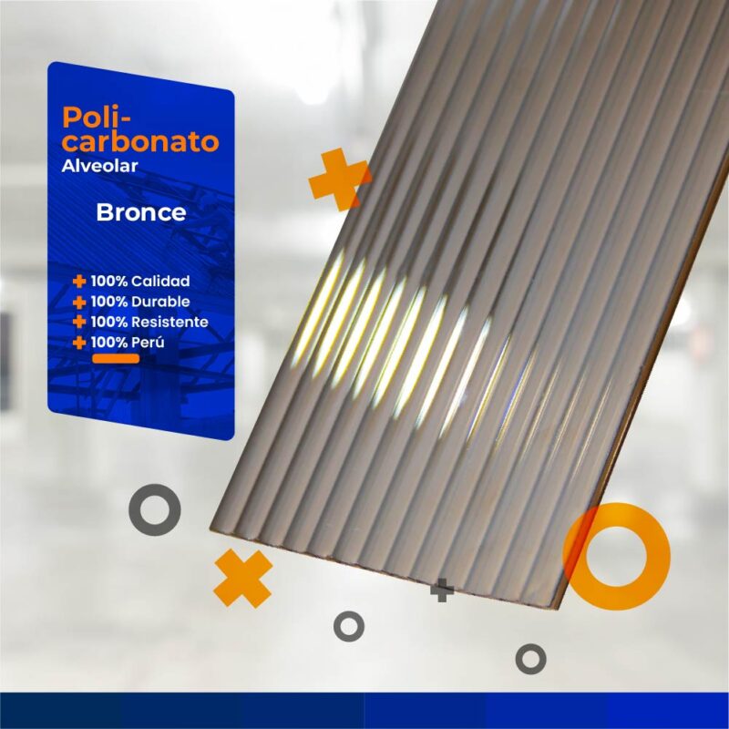 Policarbonato Alveolar - Bronce